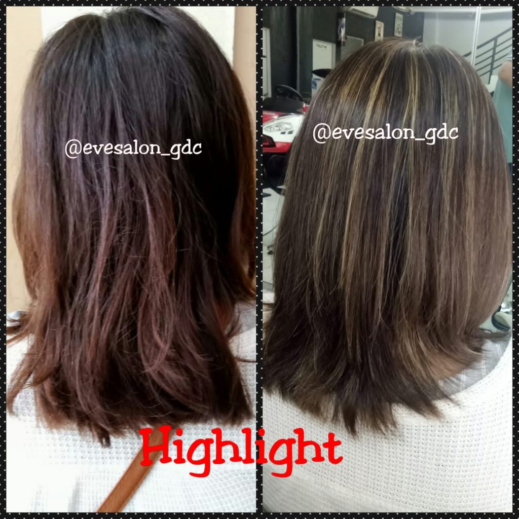 highlight rambut di salon pancoran mas depok